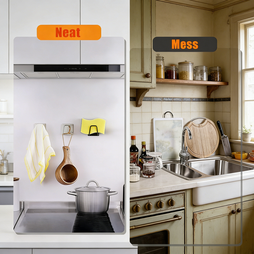 Adhesive Sponge & Cloth Holder - No-Drill Kitchen & Bathroom Organizer
