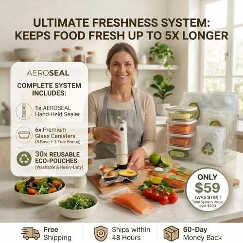 Goldenloaf™ PortableVacuum Food SealerBundle - Keep Food Fresh5xLonger