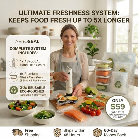 Goldenloaf™ PortableVacuum Food SealerBundle - Keep Food Fresh5xLonger