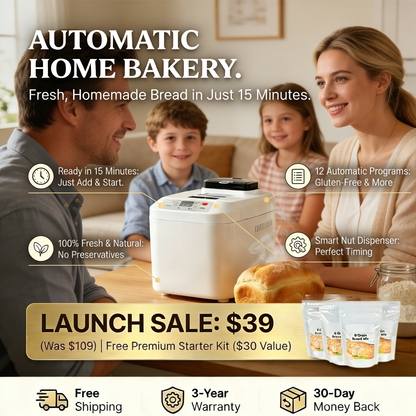 Bake Like a Pro: 12-in-1, No Additives, Fresh Bread at Your Fingertips