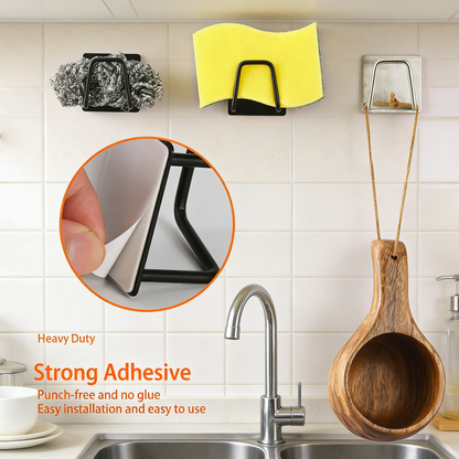 Adhesive Sponge & Cloth Holder - No-Drill Kitchen & Bathroom Organizer