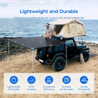 400W Foldable Solar Panel, High Efficiency & IP67 Waterproof for Outdoor & Emergency Power