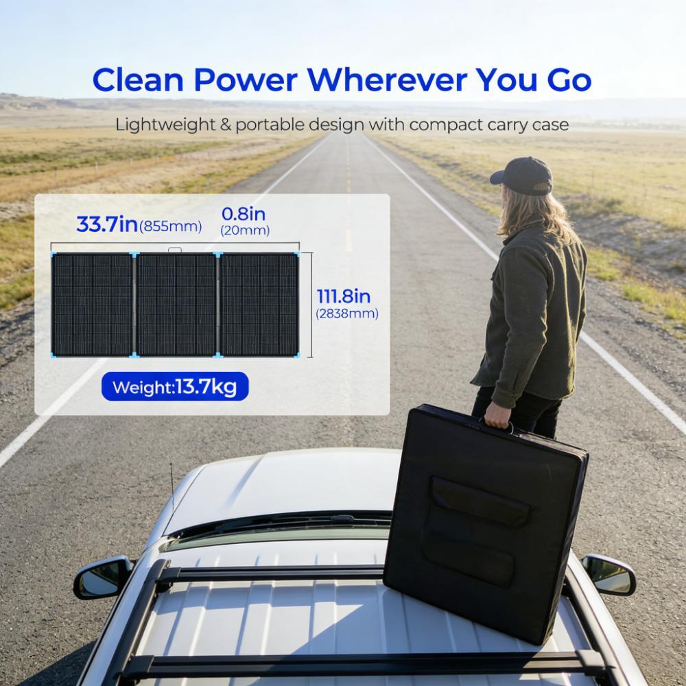 400W Foldable Solar Panel, High Efficiency & IP67 Waterproof for Outdoor & Emergency Power
