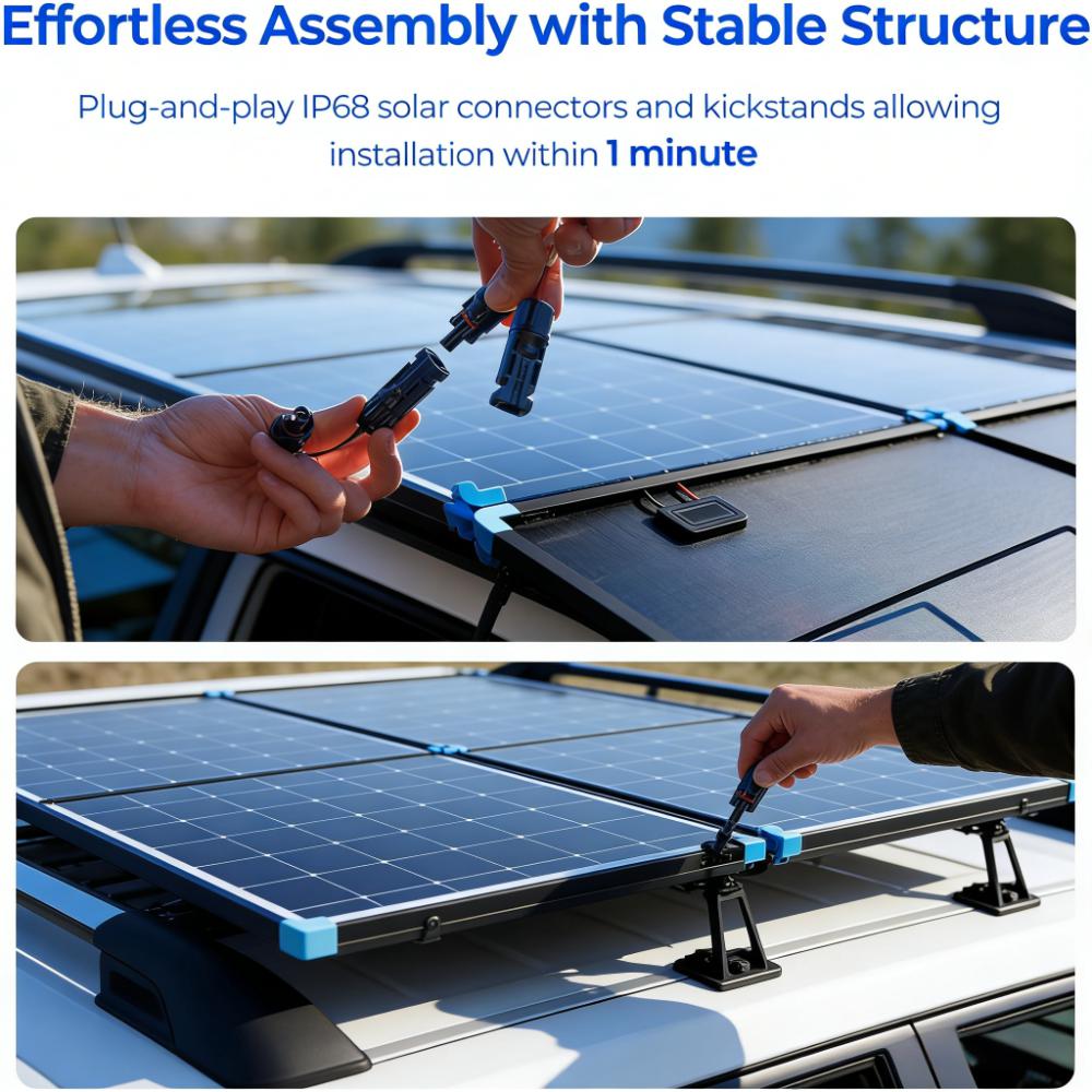 400W Foldable Solar Panel, High Efficiency & IP67 Waterproof for Outdoor & Emergency Power